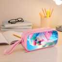 Pencil Case for Girls,Multi-Slot Large Capacity Pencil Pouch with Soft Zipper, Durable Pen Box Parrot