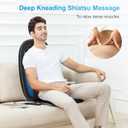 COMFIER Back Massager with Heat,Deep Tissue Kneading Massage Seat Cushion, Shiatsu Chair Pad for Neck for Home or Office use, Gift