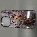 Jusy Compatible with MagSafe Flower Case for iPhone 15 Pro, Aesthetic Stained Glass Floral Magnetic Phone Case, Soft TPU and Hard PC Protective Cover for Women Girls (Shiny) -Bouquet