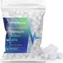 Premium Cotton Balls for Face - 300 Absorbent and Soft White Colored Cotton Balls - Made with 100% Cotton - Use for Crafts, Makeup, Wounds, and Nails