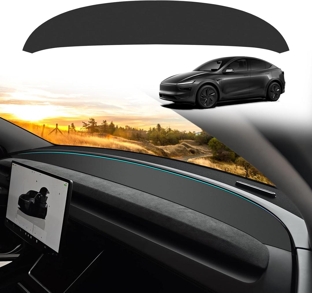 BestEvMod Dashboard Cover Mat Compatible with 2026 2025 Refreshed Tesla Model Y Juniper Accessories No Glare Dashboard Pad Dash Mat Sunshade Anti-Glare and Sun Protection Custom Fit