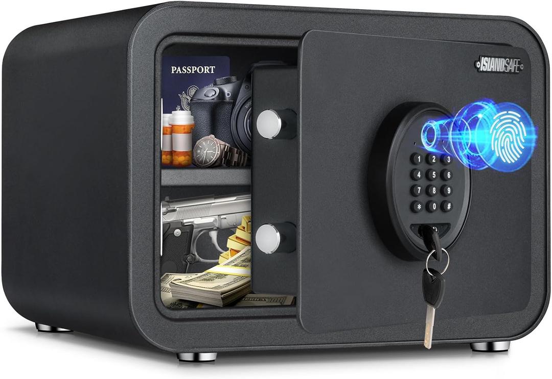 Biometric Safe with Fingerprint Lock, 1.0 Cu.ft Digital Safe Box, Black