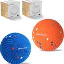 2 Pack Interactive Dog Balls - Auto Moving Bouncing Vibrating Washable Dog Toys for Large Medium Dogs, Type-C Rechargeable, Blue and Orange, Ripple Pattern