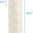 MAX Houser 10-Shelf Hanging Shoe Shelf Organizer, Hanging Shoe Storage for Closet (Beige)