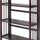 Casual Home 3 Shelf Folding Stackable Bookcase, 27.5" Wide, Espresso