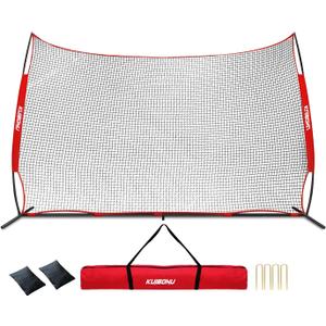 20x10 Foot Barricade Backstop Net, Basketball Barrier Net with Sturdy Steel Frame and Heavy-Duty Netting, Perfect for Lacrosse Baseball Soccer Basketball and More