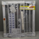 Cumbor 29.7-46" Baby Gate for Stairs, Toddler Safety Essentials for The House, Auto Close Dog Gate for Doorways, Mom's Choice Awards Winner-Easy Install Pressure Mounted Pet Gates for Dogs, White