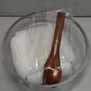 LiTY Large Glass Salad Bowl Set with Acacia Wood Base and Salad Serving Utensils, Salad Servers for Party, Fruits, Popcorn, Chips, Pasta, Kitchen Must-Have