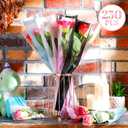 Geyee 250 Pcs Single Flower Sleeves Wrapping Bag Paper Rose Sleeve Floral Bouquet Wrap Single Rose Packaging Bags for Florist Bouquet Supplies Mother's Day Wedding Birthday Valentine Gift, 5 Colors
