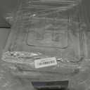 Bekith 2 Pack Clear Polycarbonate Food Pans with Lids, Half Size 4 Inch Deep, Stackable Plastic Food Pans for Commercial Kitchen Restaurant Food Prep, Freezer-Safe