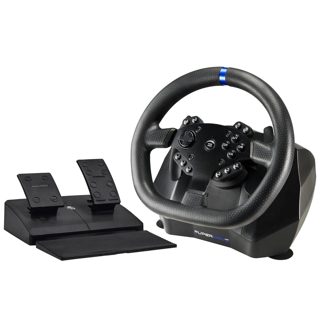 SUBSONIC Superdrive - SV950 Steering Wheel with Pedals and Paddles for Xbox Serie X/S, PS4, Xbox One, PC (Programmable for All Games)