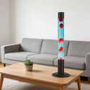 Liquid Motion Lamp, 30-Inch Magma Lamps for Adults Kids with Red Wax in Blue Liquid Motion Lamp Cool Home Office Decoration (Blue Water Red Wax)