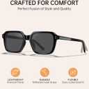 STGATN Retro Square Polarized Sunglasses for Men, UV400 Protection Sun Glasses, Trend Acetate Frame Shades