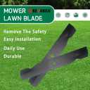 Z248F 48 inch Mower Blades Compatible with Hus qvarna YTH2348 YTH2148 YTH24V48 Z248 YTH24K48 YTH2448 Husqvarna Poulan Mulching Blade Replacement for 173920, 180054, PP24005, 532180054