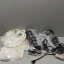 BOBOMOMO 24" Traditional Farmhouse Table Lamp Set of 2, Vintage Resin Lamps for Living Room Bedroom, Rustic Nightstand Lamp with Linen Shades, Retro Black Table Lamps for Living Room, Bedroom, Office, Medium 