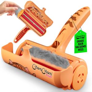 ChomChom Roller Pet Hair Remover  Original Size Reusable Lint Roller for Cat & Dog Hair on Furniture, Couch, Carpet, Car, Rugs & Bedding  Portable, Eco-Friendly (Cat)