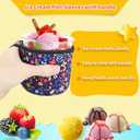 4Pack Reusable Ice Cream Sleeves with Handle, Neoprene Insulated Sleeves for Ninja Creami Pints, Talenti Ice Cream Pints, Frozen Desserts (Solid Color)