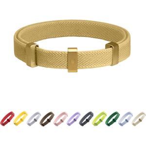 Safety Cat Collar - U.S. IDA Gold Awarding Design, Stretch Elastic Quick Release, Non Breakaway - Light Weight for Kitten, Neck Fit 5.9'-11.8' for All Small Large Cat,S(Gold Champagne)