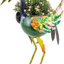 Wacky Rooster Decor Outdoor Planter,24.8 Inch Tall Metal Yard Decor Planters for Outdoor Plants, Weather-Resistant Outdoor Flower Pots for Garden Patio Porch Decor
