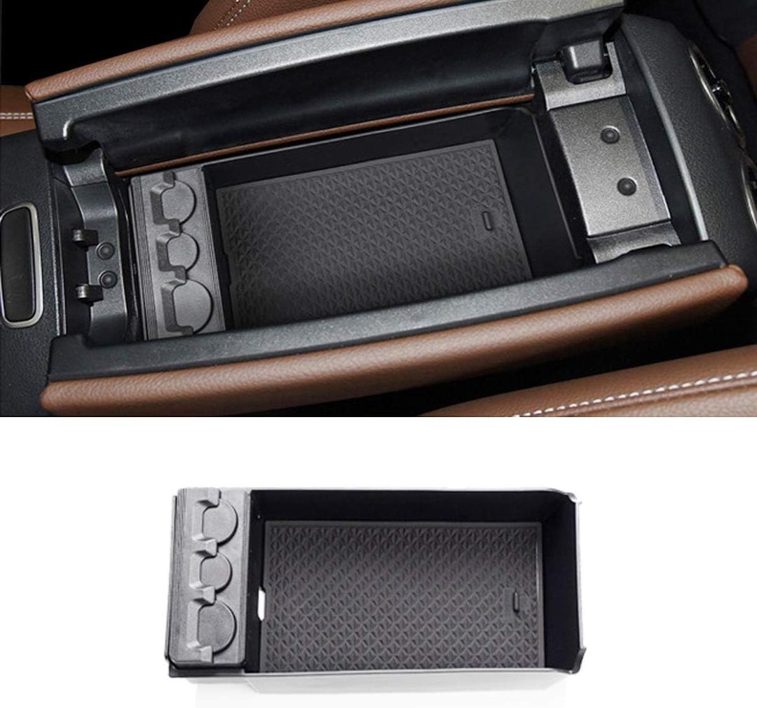 TTCR-II Center Console Organizer for Mercedes Benz A Class 2019-2025, for B Class GLB Console Organizer 2020-2025, for CLA Center Storage Tray GLA 2021-2024, for EQA EQB Middle Storage Box