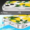 GiiKa for iPhone 14 Plus Case with Screen Protector, 6.7" Clear Full Body Shockproof Protective Floral Girls Women Hard Case with TPU Bumper Cover Phone Case for iPhone 14 Plus, Yellow Lemons