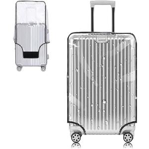 Yotako Clear PVC Suitcase Cover Protectors 30 Inch Luggage Cover Protectors for Wheeled Suitcase 30'' (80%transparent 20%black)
