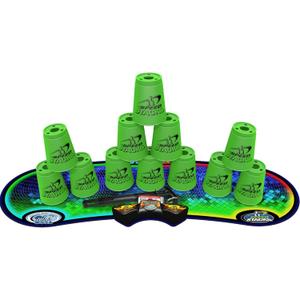 Speed Stacks | Sport Stacking Competitor, Neon Green - 12 Cups, Holding Stem, With GX Timer And Mat | WSSA Approved