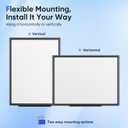 VUSIGN 36" x 24" Magnetic Whiteboard for Wall, Dry Erase Board with Black Frame, Hanging White Board for Office, Home, Classroom, Conference Room Accessories Included