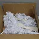 4ft Lighted Artificial White Christmas Tree | Leeheeyee Small Christmas Tree, Not Pre-lit White Tinsel Pine Trees with Lights, Ideal for Home, Office, and Xmas Tree Party Dcor