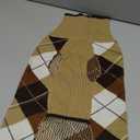 KOOLTAIL Dog Sweater Pet Knitted Clothes - Classic Plaid Pullover Turtleneck Thick Warm Fall Dog Sweaters with Leash Hole, Soft Dog Winter Clothes for Small Medium Large Dogs Cats Puppy Girls Boys, L (Khaki)