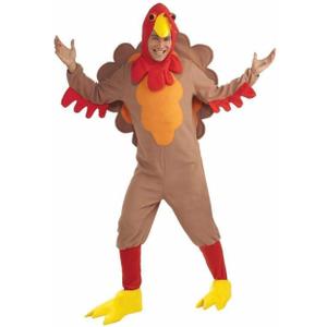 Forum Novelties Men's Adult Fleece Turkey Costume (Brown), Standard Size