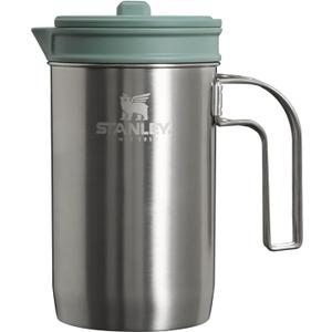 Stanley All In One French Press Coffee Maker 32 oz | 5 Minute Brew, 4 Hours Hot | Mesh Filter for Coffee Grounds | Insulated Stainless Steel French Press | BPA-Free | Stainless Steel Shale