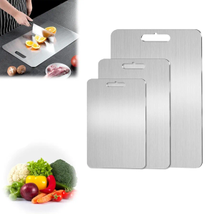 2025 New Katuchef Titanium Cutting Board, Katuchef Pure Titanium Cutting Boards, Double Sided Non Slip, Providing Cleaner, Safer Cooking Experience (13.4 * 9 in)