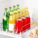 Automatic Drink Organizer for Fridge, 12-20oz Drink Dispenser for Fridge, Soda Can Organizer for Refrigerator Holds up to 15 Cans