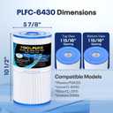 POOLPURE C-6430 Spa Filter Replaces Watkins 31489, Pleatco PWK30, Filbur FC-3915, P/N0969601, 71825, 73178, 73250, 30 sq. ft. Hot Spring Spa Filter, 5 Pack