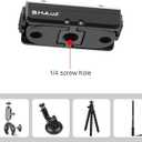 PULUZ Magnetic Quick Release Mount for Insta360 Ace/Ace Pro/DJI OSMO Action4/GoPro HERO12, Metal Quick Release Base with 1/4-inch Screw Hole and Adapter, Black