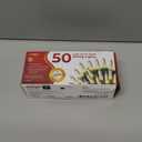 Clear Warm White Christmas Lights - 9 ft String of 50 Incandescent Mini Bulbs Multifunctional Lighting Modes, for Decorative, Bedroom, Outdoor, Xmas Twinkle Tree Lights with Green Wire Total 10.4 ft