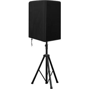 Speaker Cover for 15 Inch PA/DJ Powered Speaker Mounted on Stand, Outdoor Speaker Covers UV Protection Water Resistant Dustproof 600D Oxford Cloth(Black)