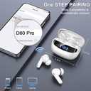 Nerunsa Wireless Earbuds, Bluetooth 5.4 Headphones with 4 ENC Noise Cancelling Mic, 45Hrs Playtime Wireless Headphones HiFi Stereo Deep Bass, IP7 Waterproof Bluetooth Earphones