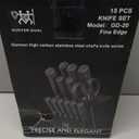 XANAPON Knife Set, 14 Pieces Kitchen Knife Set, High Carbon German Stainless Steel, Dishwasher Safe Cutlery with Sharpener, Black