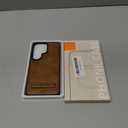 Designed for Samsung Galaxy S26 Ultra Leather Case with Stand, Protection Slim Adjustable Kickstand Phone Cover Compatible with Samsung Galaxy S26 Ultra (Brown)