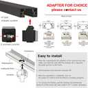 Adjustable Height H Type Track Lighting Pendants 4 Ft Industrial Style Black Metal Instant on Auto Retractable Track Mount Pendant Light Decorate for Kitchen Island Customizable