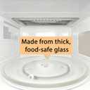 10.5'' Microwave Glass Tray Compatible with Hamilton Beach - The Exact Replacement Part of 252100500497/HB-P90D23/HB-P90D23A/HBP90D23 - Dishwasher Safe
