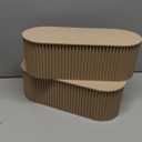 2 Pack Nordic Style Plug Board Storage Box, Cable Management Box,Desk Cord Organizer, Power Strip Cover for Power Strips, Surge Protectors, Chargers, Adapters, TV Computer Wires Cable Hider(Khaki Small Size)