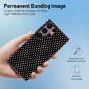 Owncase for Samsung Galaxy S22 Ultra Case Cute Fashion Polka Dot Phone Case for Women Girls Shockproof Slim TPU and Hard PC Protective Cover, Black