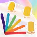 4 x WISYOK 2000 Jumbo Rainbow Popsicle Sticks - 6 Inch Wooden Rainbow Craft Sticks, Great for DIY Craft Creative Designs and Children Education, Home Art Projects