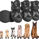 Dog Shoes for Large Medium Size Dogs, Waterproof Anti Slip Dog Boots&Paw Protectors for Summer Hot Pavement Winter Snow, Breathable Dog Booties for Outdoor Walking Hiking Hardwood Floor (#5( Width 2.4 inch) for 40-55lbs)