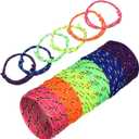 WILLBOND 216 Neon Friendship Bracelet Bulk Woman Paracord Bracelet Back to School Gift for Student Birthday Classroom Basket Stuffers Adjust Rope Goodie Bag Party Favor(Neon Colors)