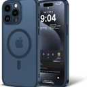 Magnetic Case for iPhone 15 Pro 6.1-Inch, [Compatible with Magsafe][Full Camera Protection] Ultra Slim Translucent Matte Shockproof Protection Phone Cover-Dark Blue