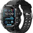 AmBand Rugged Case with Band for Apple Watch Ultra 3/2/1 49mm, M3 Military Grade Shockproof Cover, Includes Screen Protector Kit, Tactical Band for Men - Compatible with iWatch Ultra, Matte Black